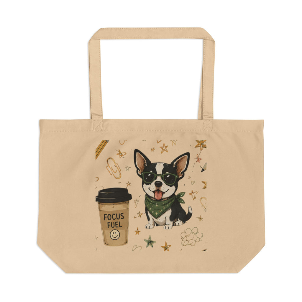 Chihuahua Coffee Tote — "Focus Fuel" Eco-Friendly Canvas Bag