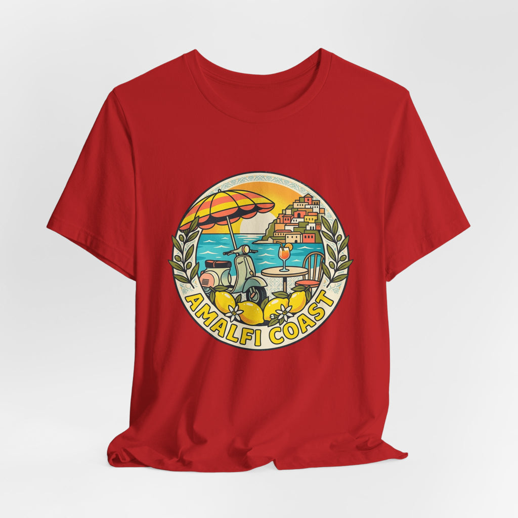 Amalfi Coast Vintage Travel Tee — Scenic Lemon & Vespa Graphic