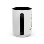 Cat Lover Coffee Mug – Cute Cat Illustration ‘Coffee’ Accent Ceramic Mug (11/15oz)