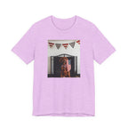 Patriotic Dog T-Shirt - Photo Print with American Flag Bunting