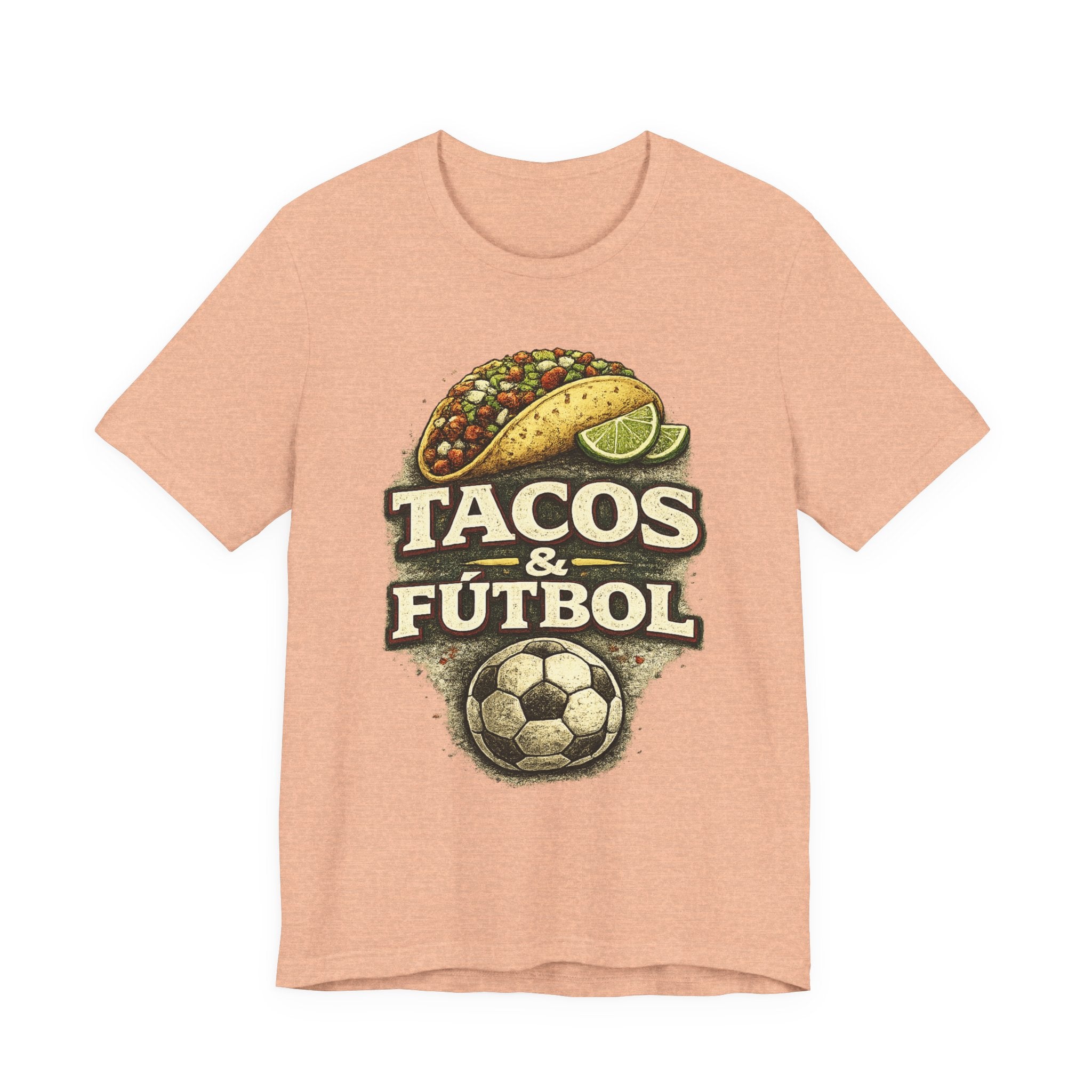 T-Shirt — Tacos & Fútbol Graphic Tee — Soccer Fan Mexican Food Mashup