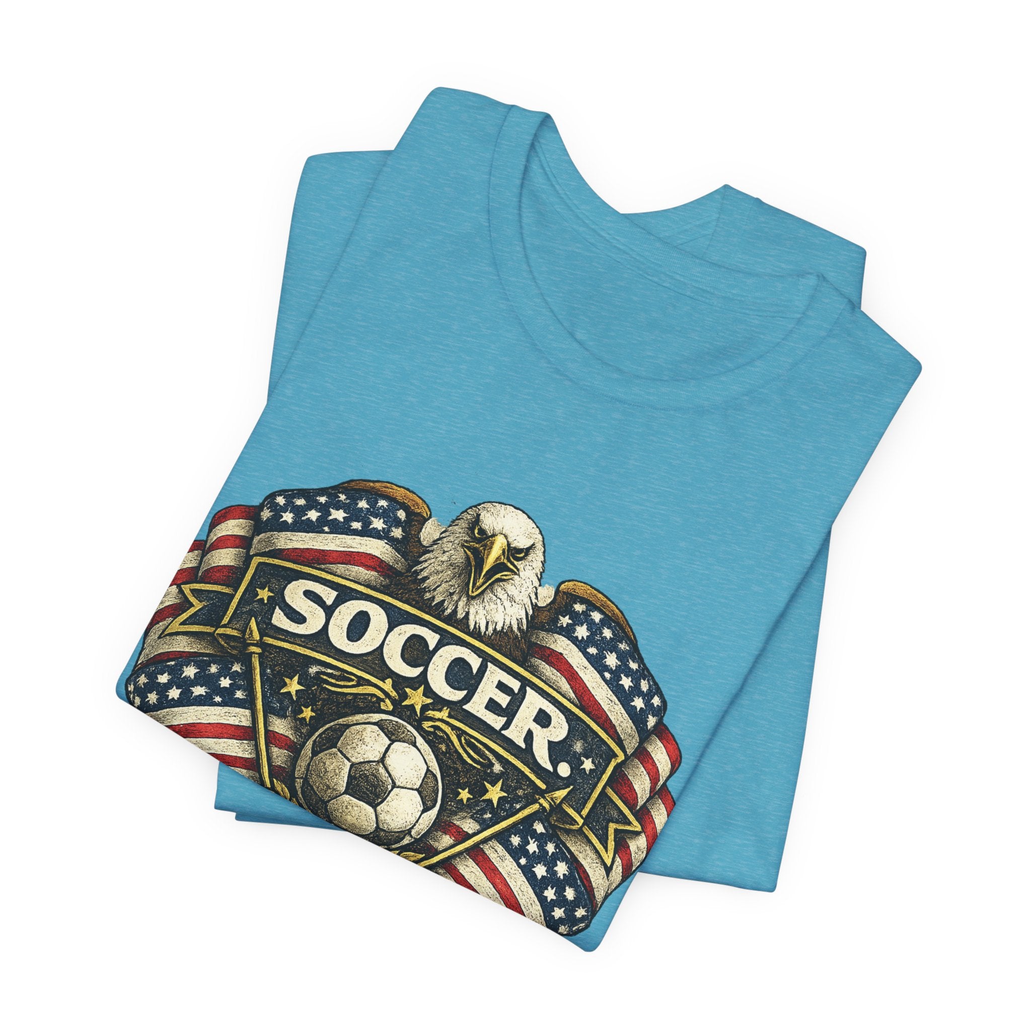 Soccer Deal With It T-Shirt — Patriotic Eagle Soccer Tee for Players & Fans