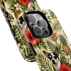 Tropical chihuahua Phone Case — Floral Pineapple Protective Tough Case
