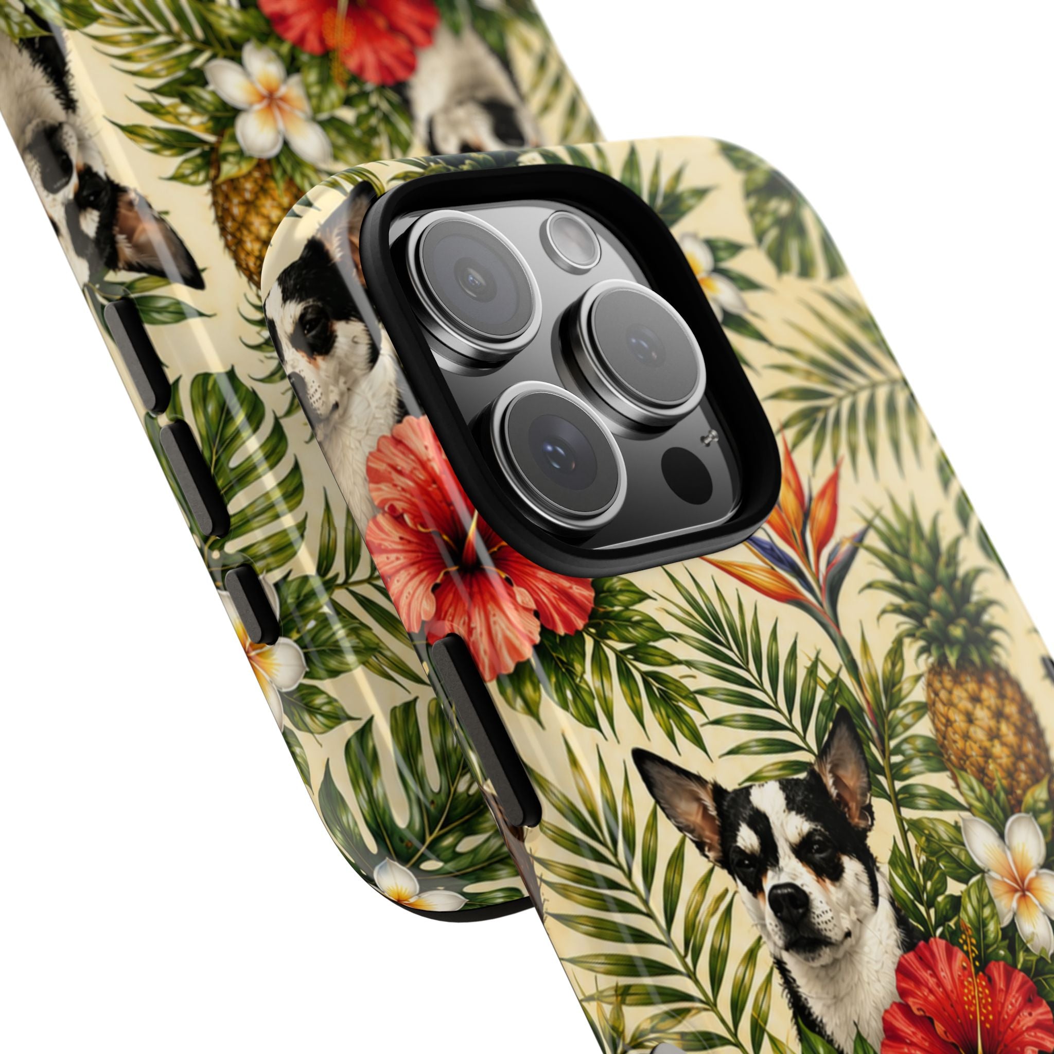 Tropical chihuahua Phone Case — Floral Pineapple Protective Tough Case