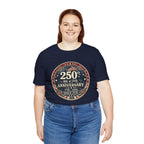 4th of July 250th Anniversary T-Shirt – Vintage American Flag Emblem (1776–2026)