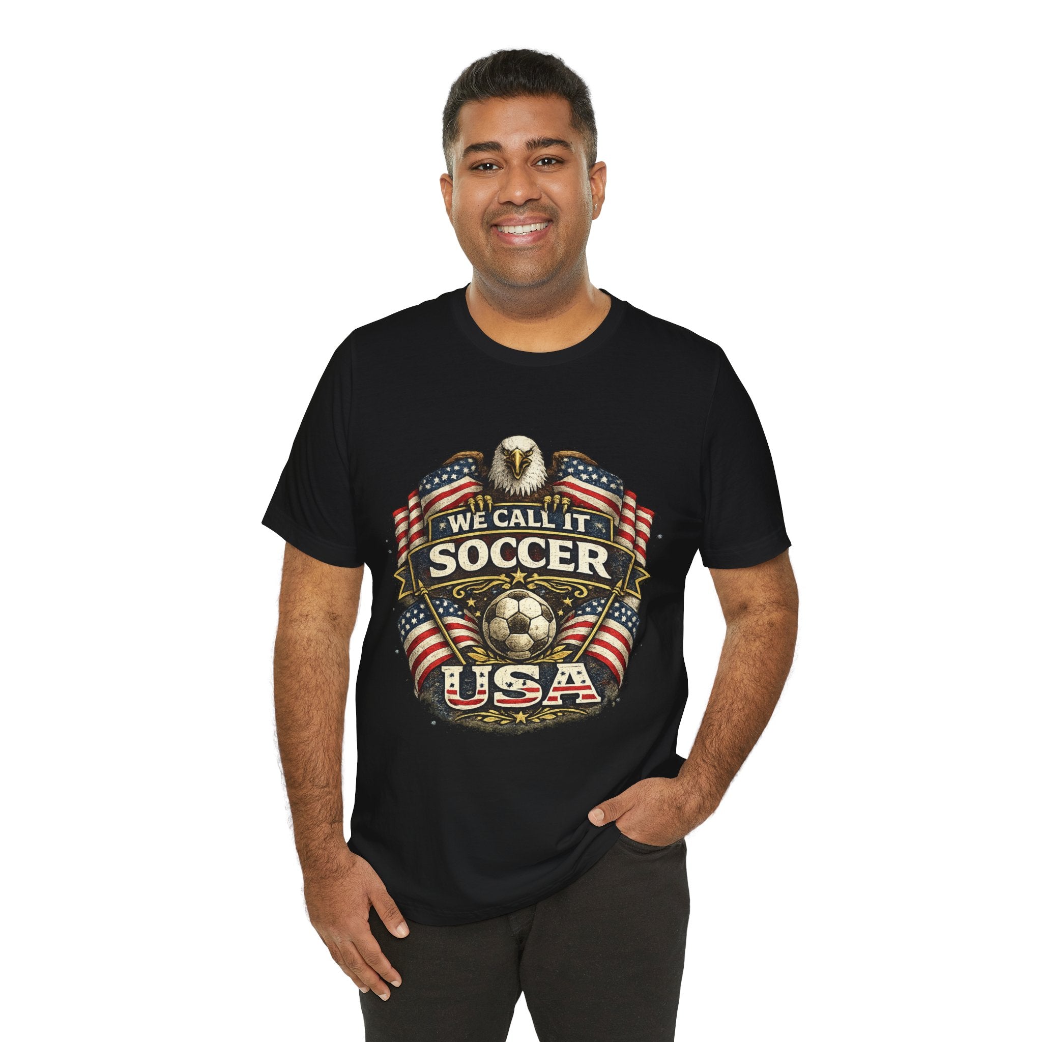 We Call It Soccer USA T-Shirt – Patriotic Eagle Soccer Tee