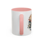 Cat Jester Accent Coffee Mug – Whimsical Vintage Cat Illustration (11/15oz)