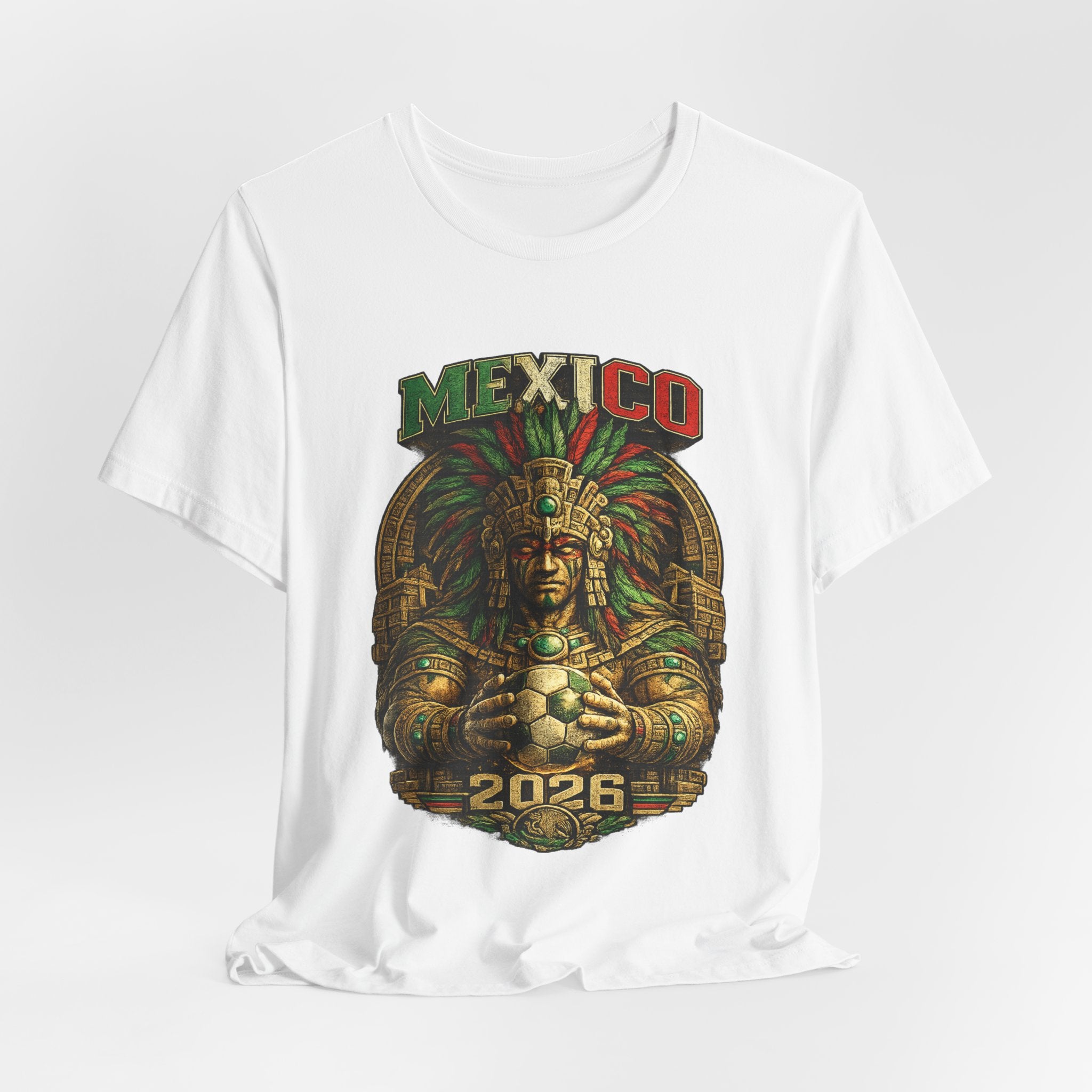 Mexico 2026 Aztec Warrior T-Shirt — Vintage Mexican Pride Soccer World Cup Tee