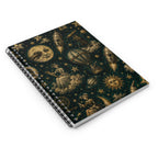 Charles Mèliés Vibe Spiral Notebook — Moon, Sun & Victorian Space Pattern (Ruled)