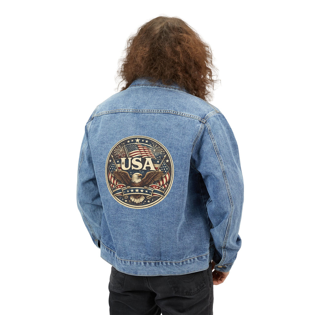 Denim Jacket — Vintage USA Eagle Back Patch Jacket