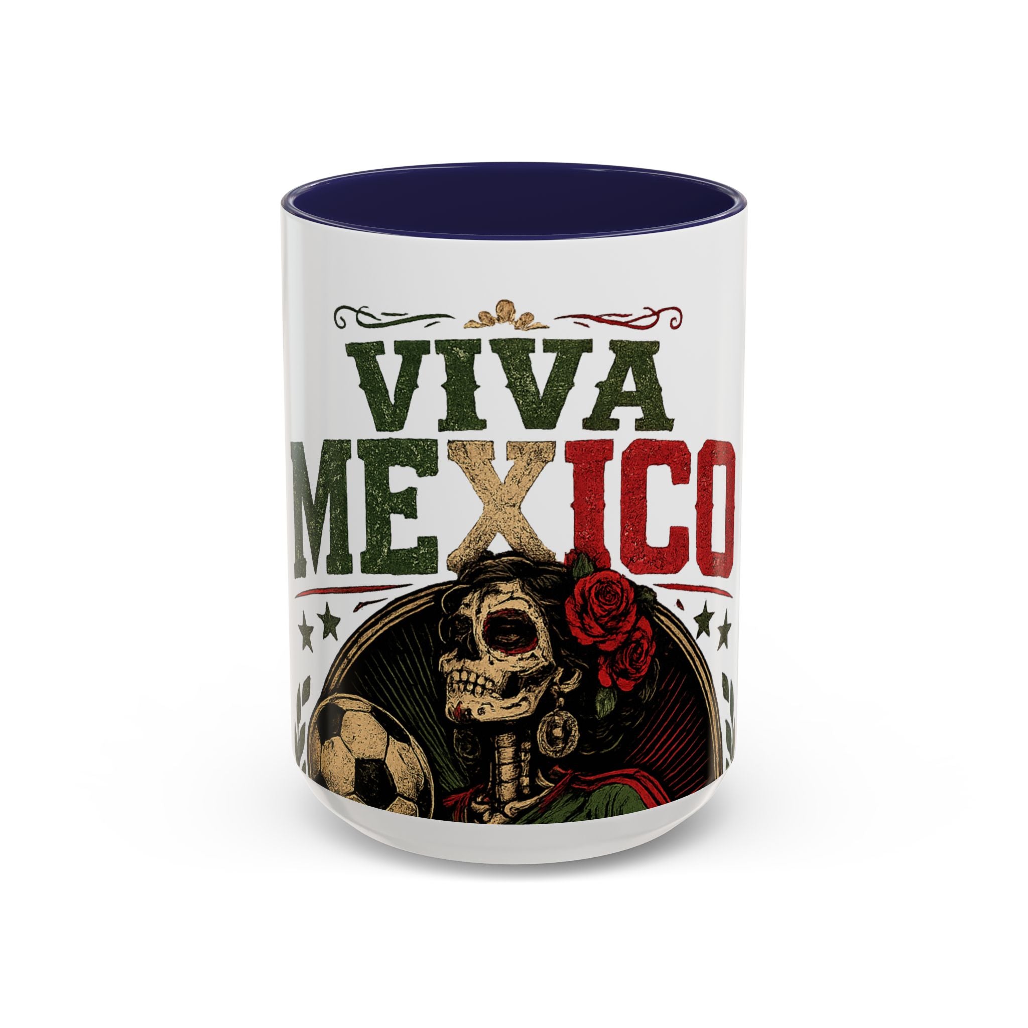 Viva Mexico Accent Coffee Mug — Day of the Dead Skeleton Design (11/15oz)