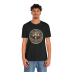 USA Eagle Vintage Patriotic T-Shirt — American Flag Graphic Tee