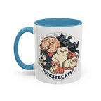 Cat Jester Accent Coffee Mug – Whimsical Vintage Cat Illustration (11/15oz)