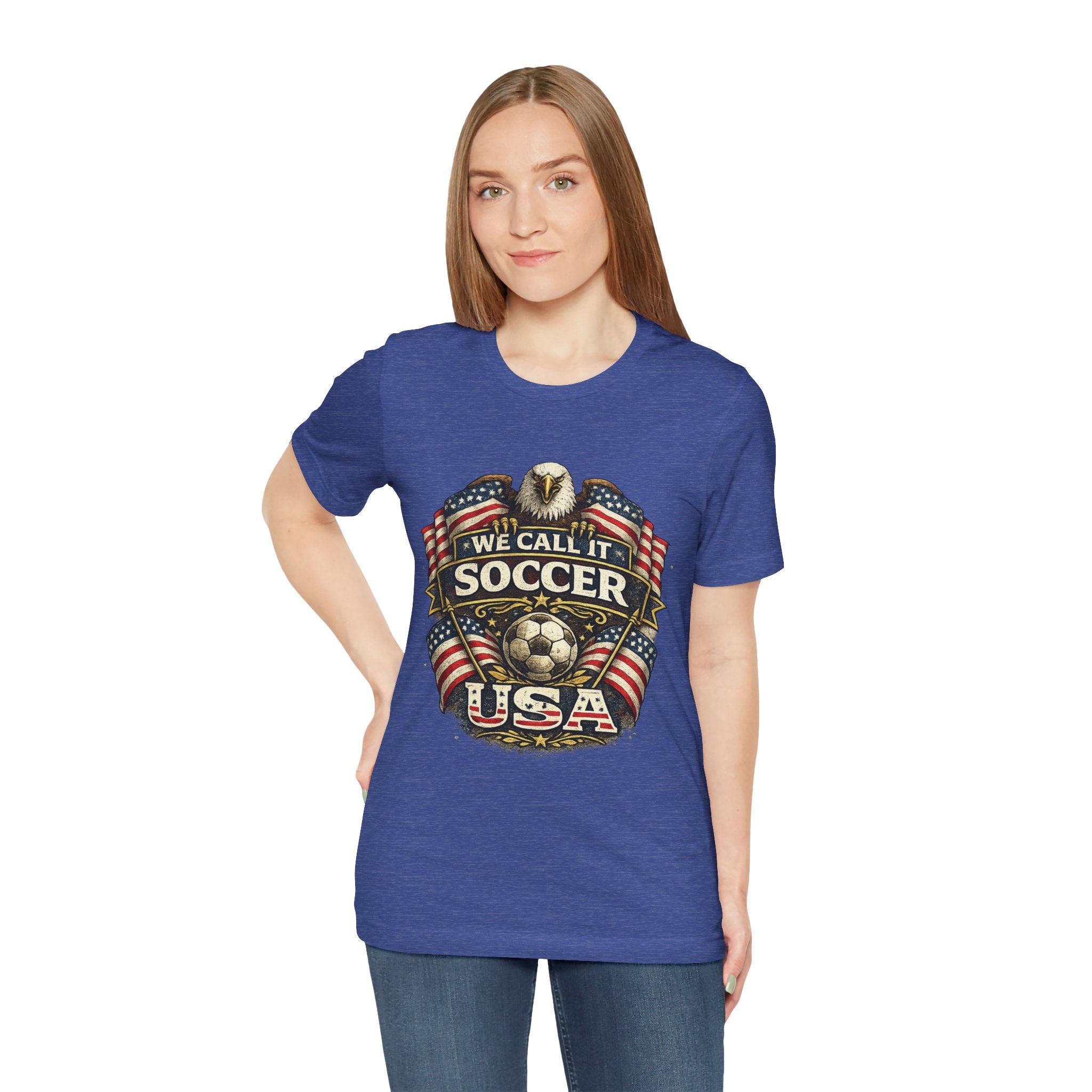 We Call It Soccer USA T-Shirt – Patriotic Eagle Soccer Tee