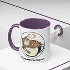 Latte Cat Coffee Mug – "Don't Wake Me, I'll Move" Cute Cat Latte Art Ceramic Accent Mug