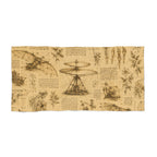 Leonardo Da Vinci Sketches Beach Towel — Leonardo da Vinci Blueprint Design
