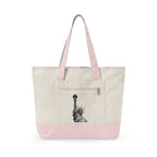 Statue of Liberty Canvas Tote — Zippered Eco Travel Bag