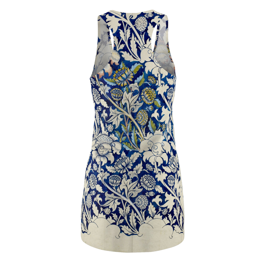 Floral Blue –Style Racerback Dress