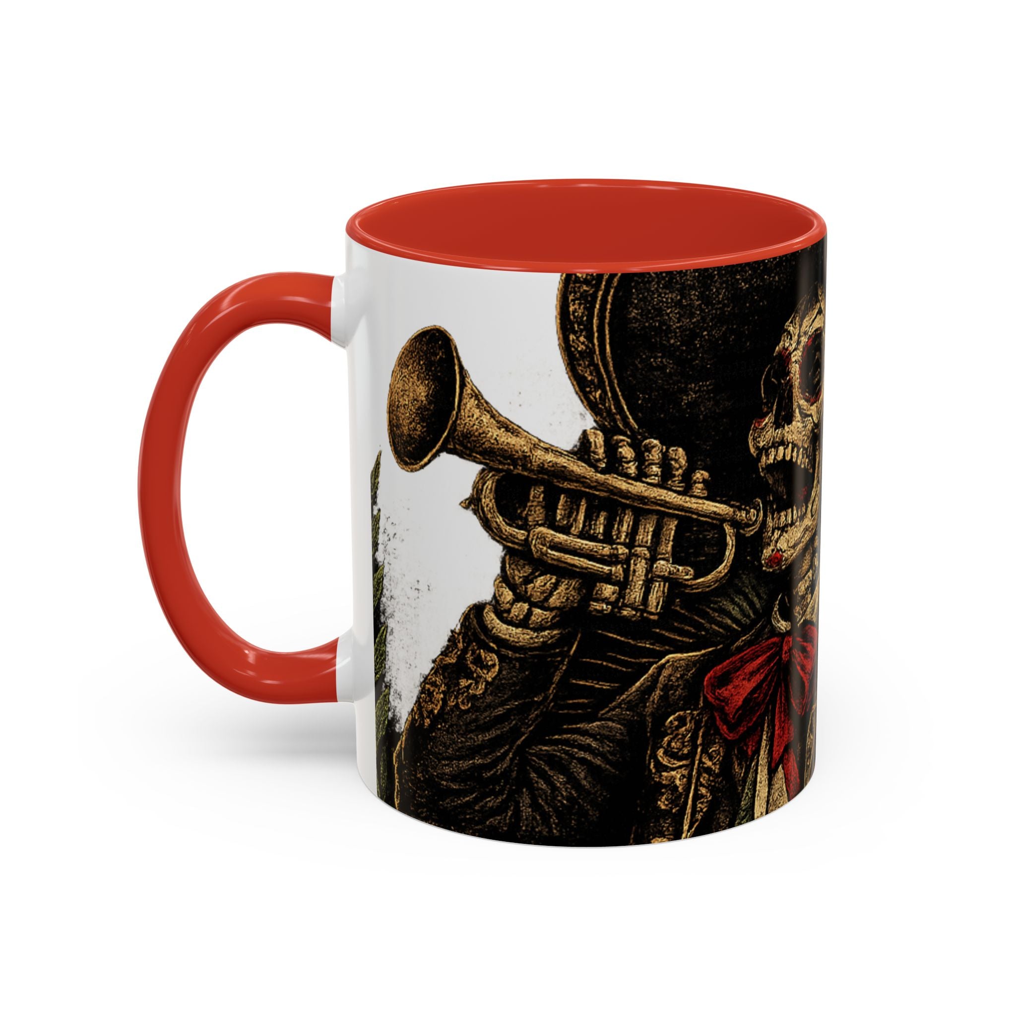 Day of the Dead Soccer Skull Accent Mug — 11/15oz