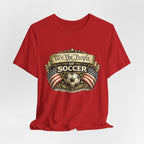 We The People of Soccer T-Shirt — American Flag Vintage Soccer Tee
