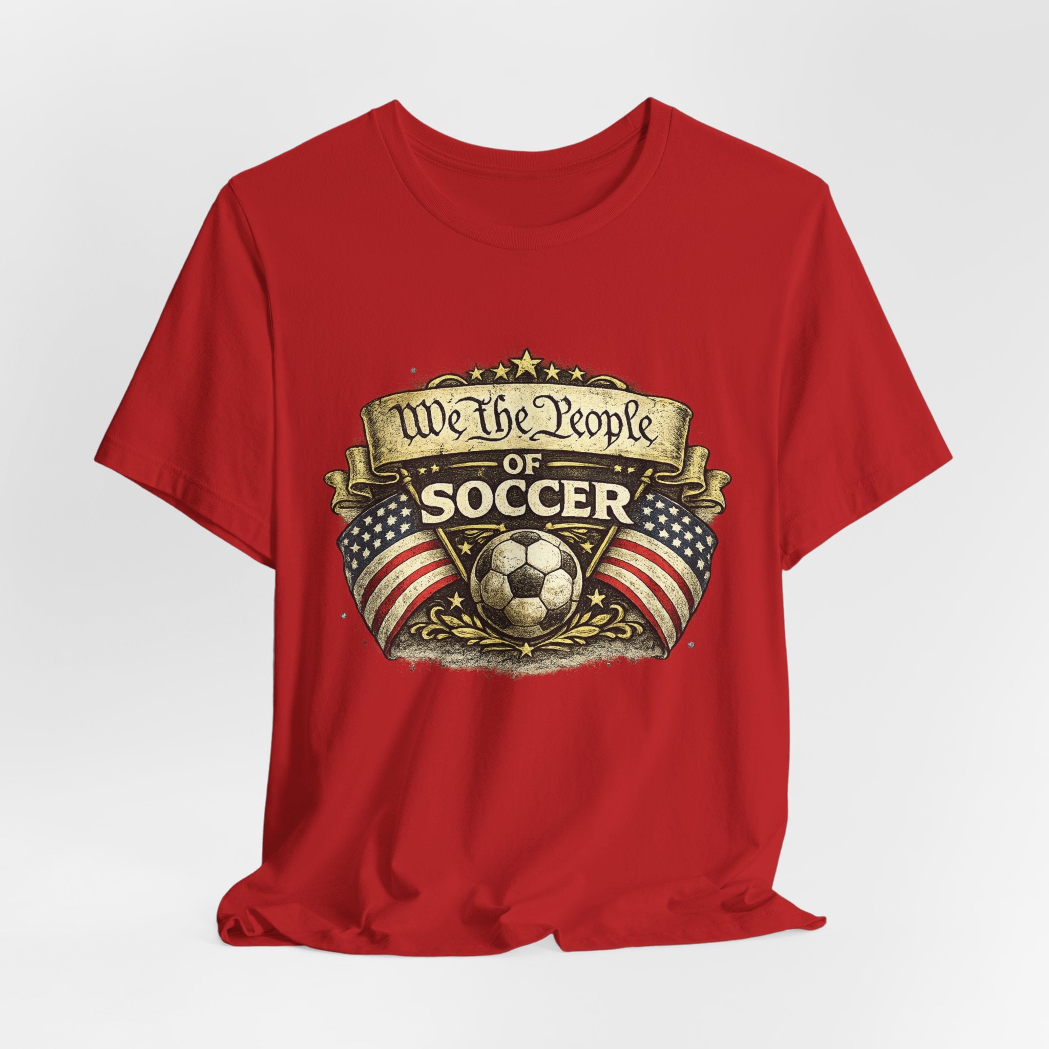 We The People of Soccer T-Shirt — American Flag Vintage Soccer Tee
