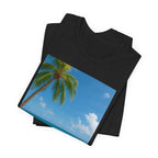 Beach Chihuahua Dog T-Shirt — Hawaiian Shirt Puppy on Tropical Shore
