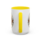 Cat Coffee Mug — Cute Orange Kitty Holding ‘Coffee’ Accent Ceramic Mug (11/15 oz)