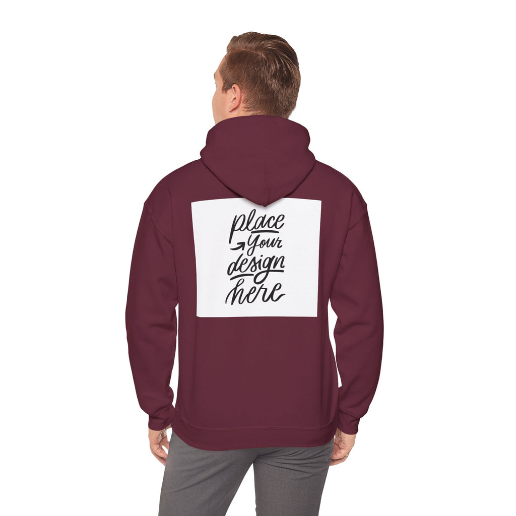 Classic Hoodie with Centered Design – 'Place Your Design Here'