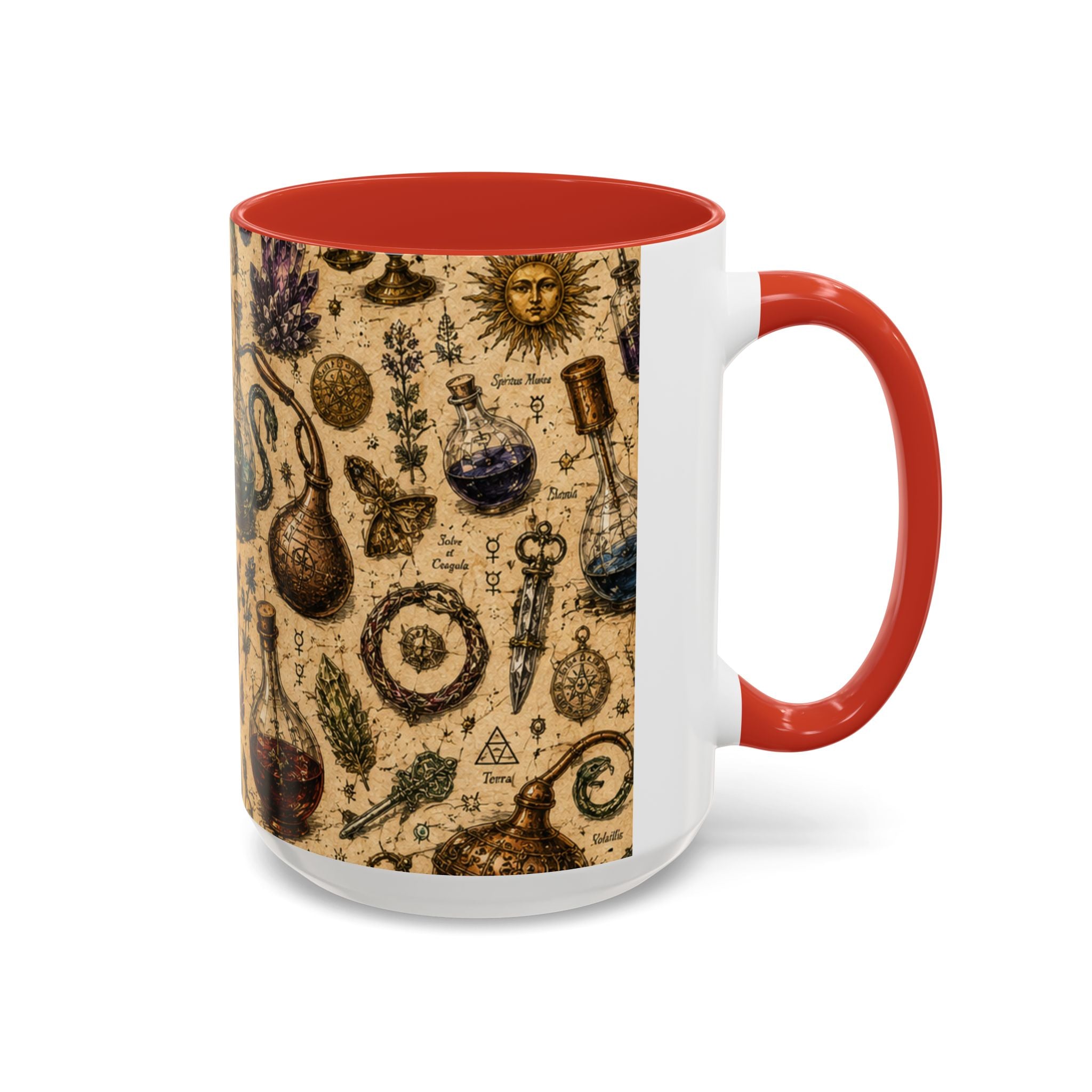 The Alchemist's Cabinet Coffee Mug — Vintage Apothecary Accent Mug (11/15 oz)
