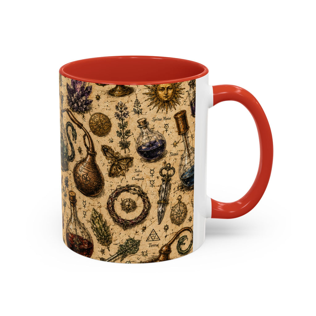 The Alchemist's Cabinet Coffee Mug — Vintage Apothecary Accent Mug (11/15 oz)