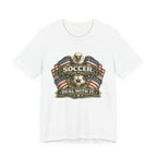 Soccer Deal With It T-Shirt — Patriotic Eagle Soccer Tee for Players & Fans