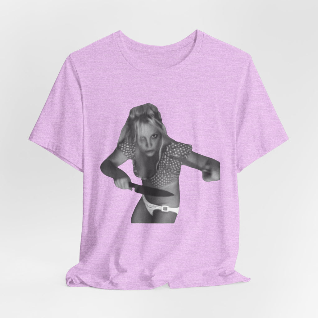 Vintage Grunge Graphic Tee – Monochrome Retro Pinup Girl Design