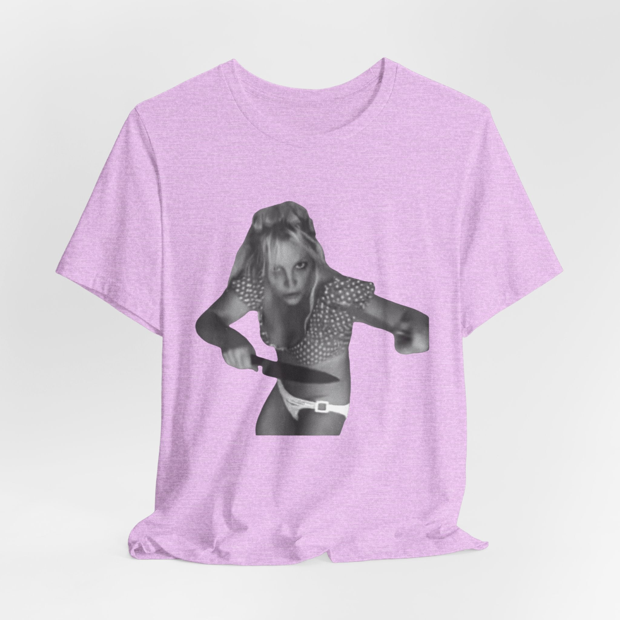 Vintage Grunge Graphic Tee – Monochrome Retro Pinup Girl Design