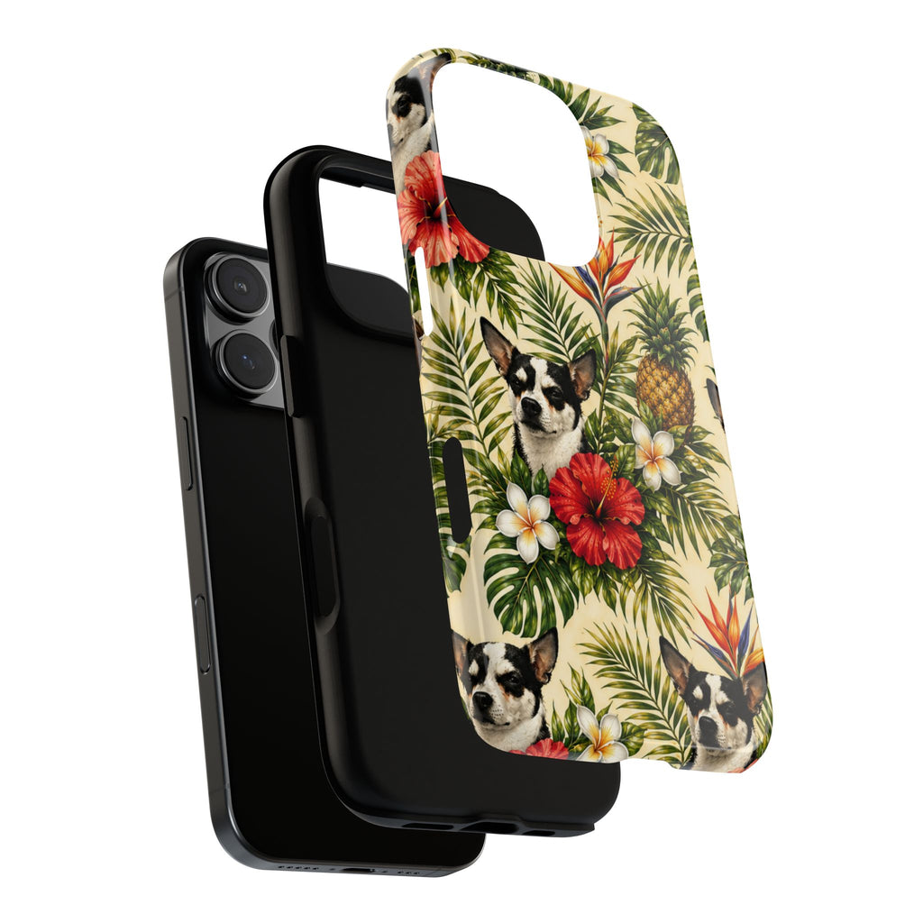 Tropical chihuahua Phone Case — Floral Pineapple Protective Tough Case