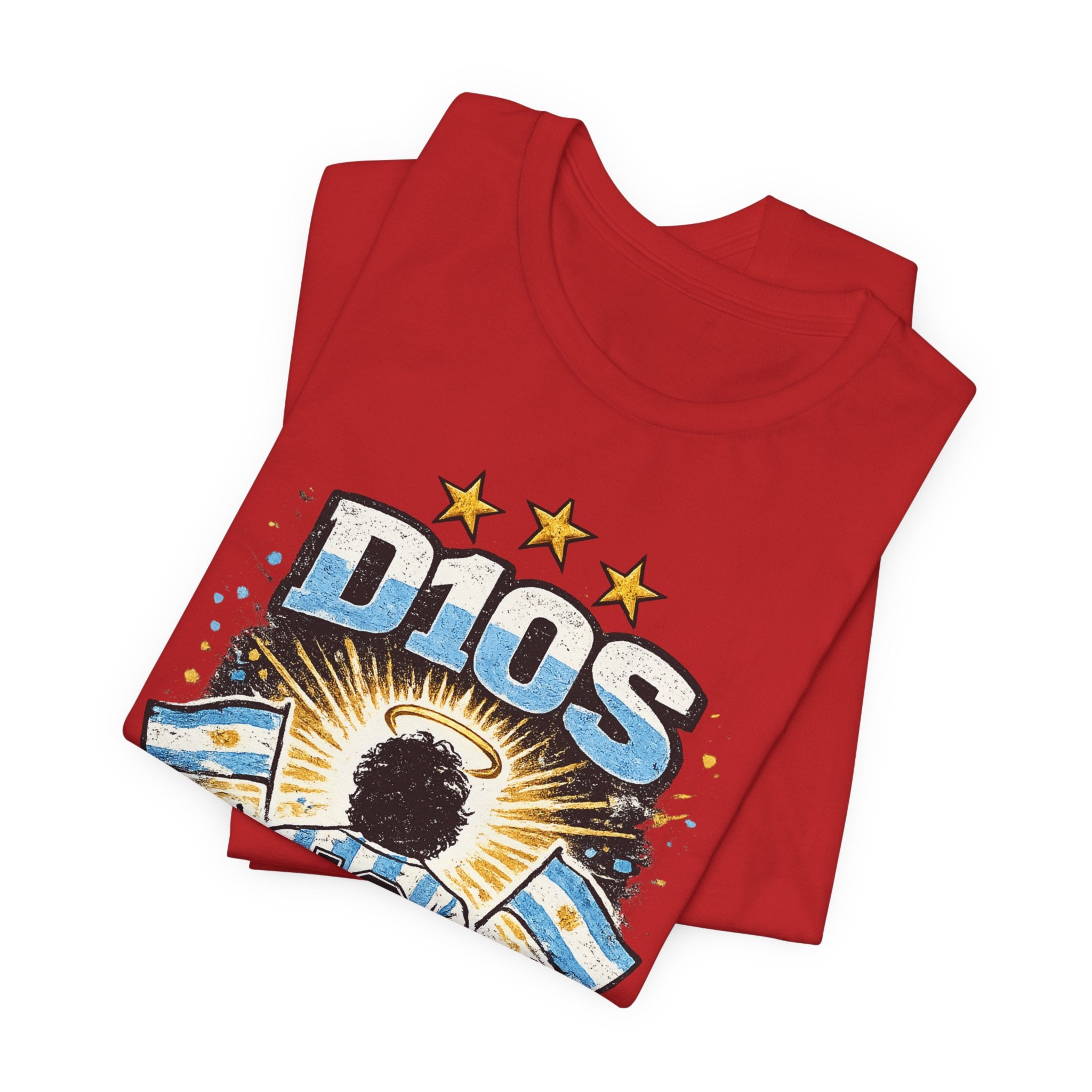 Dios 10 Argentina Soccer Tee — Maradona Tribute Football Shirt
