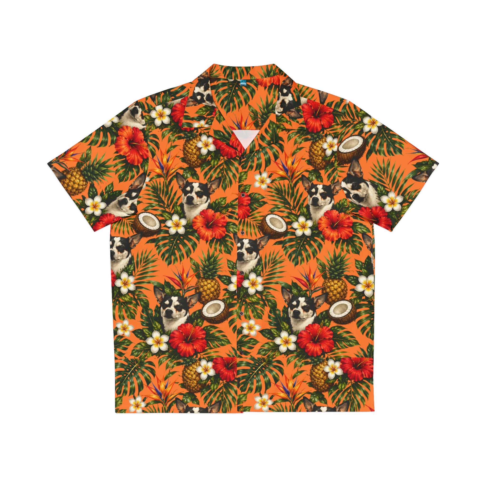 Hawaiian Shirt — Tropical Chihuahua Floral AOP