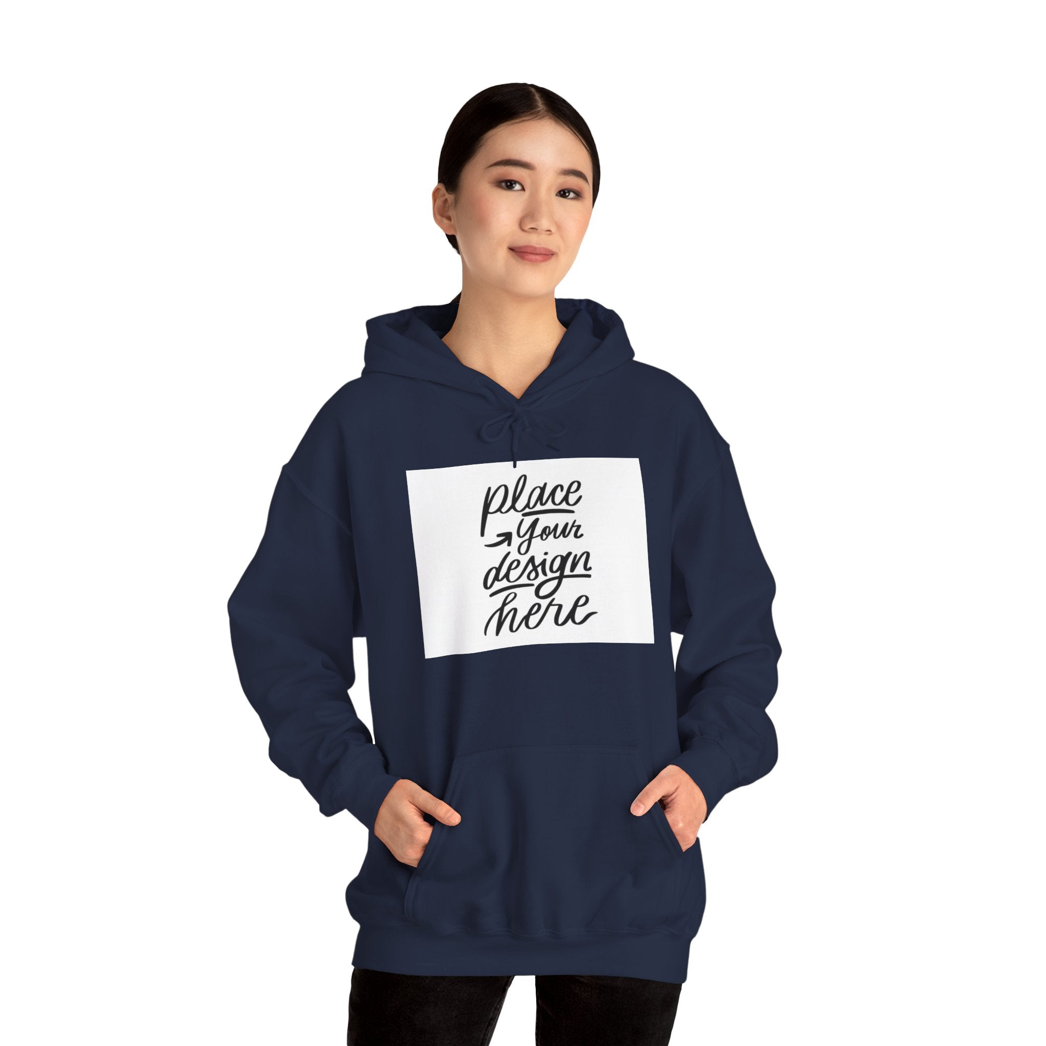 Classic Hoodie with Centered Design – 'Place Your Design Here'