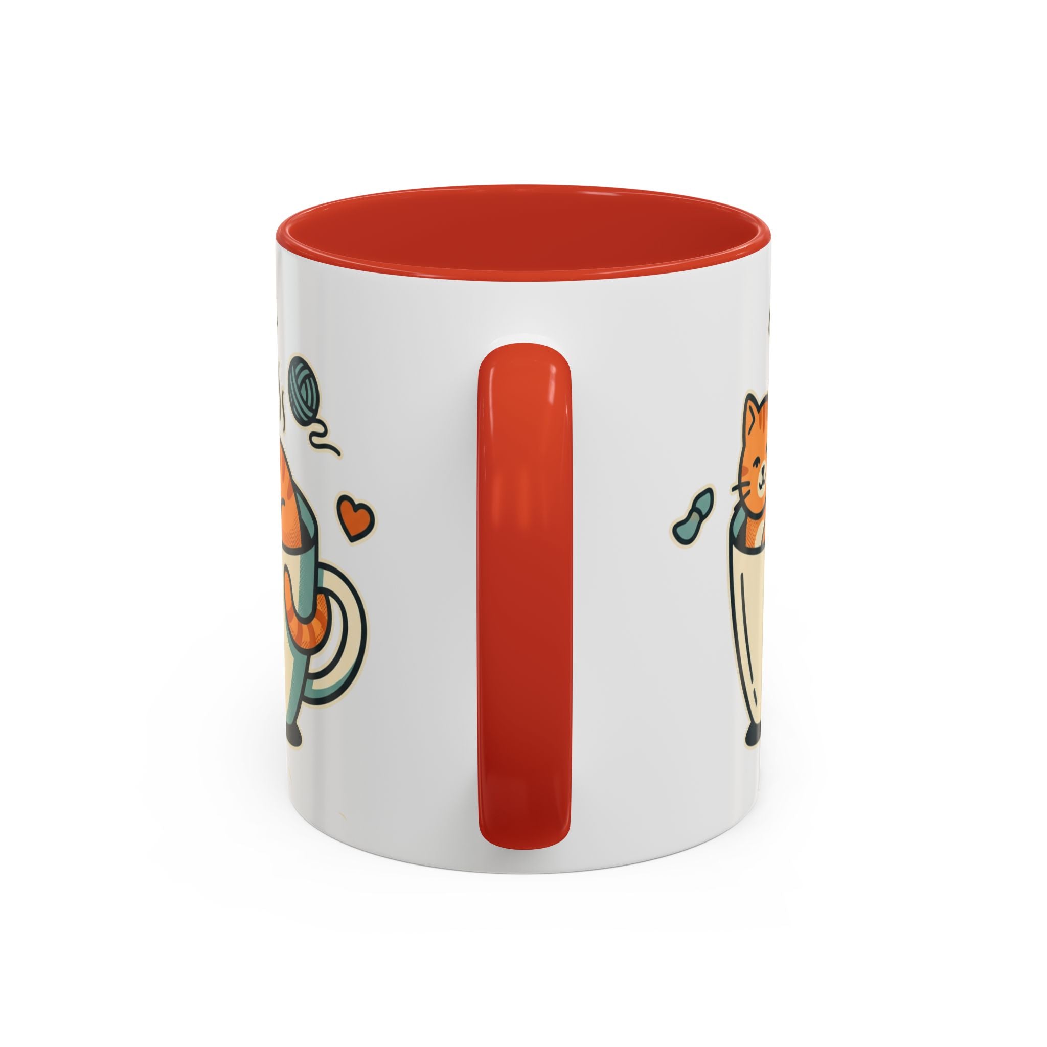 Cat in Cup Coffee Mug — Cute Cat Lover Accent Mug (11/15oz)
