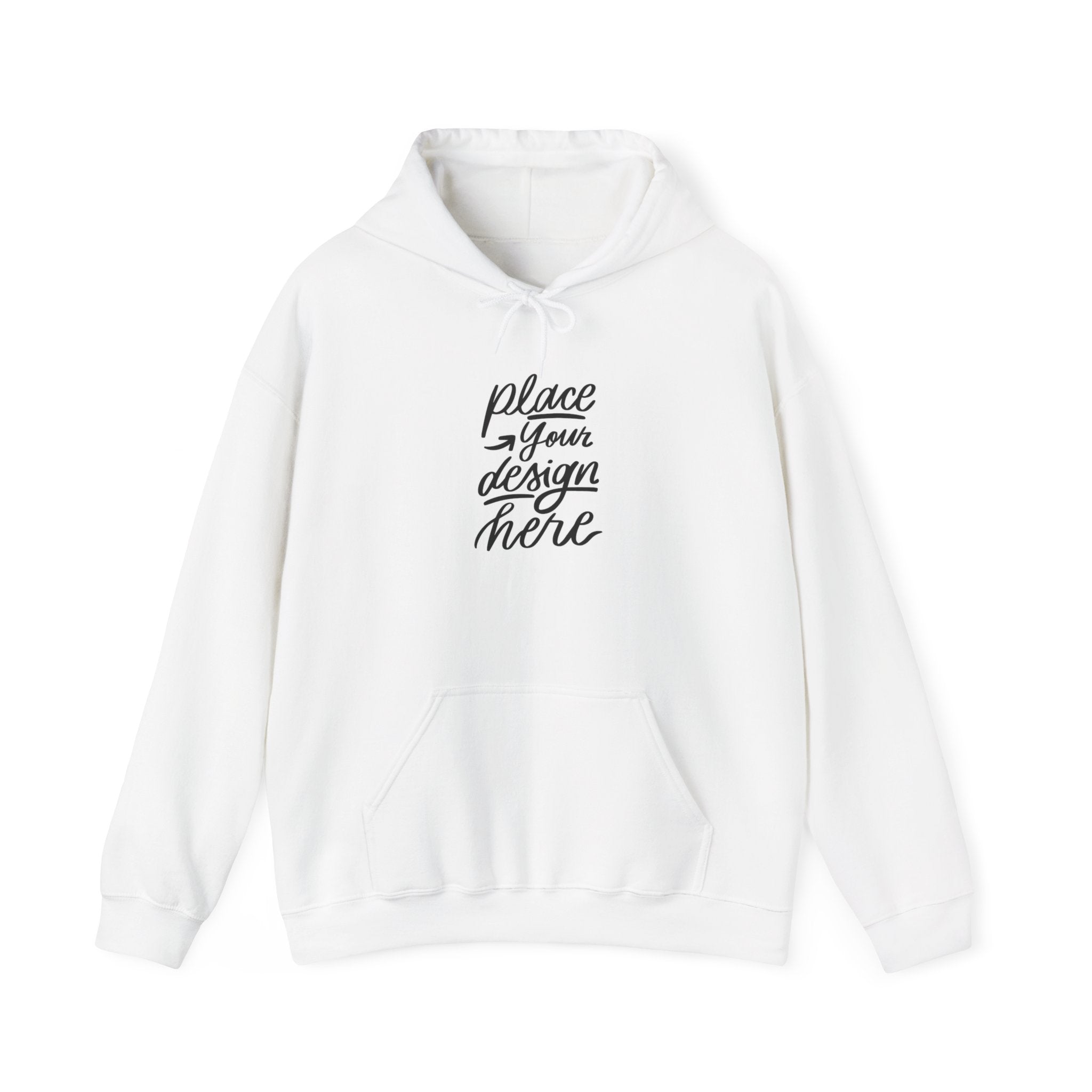 Classic Hoodie with Centered Design – 'Place Your Design Here'