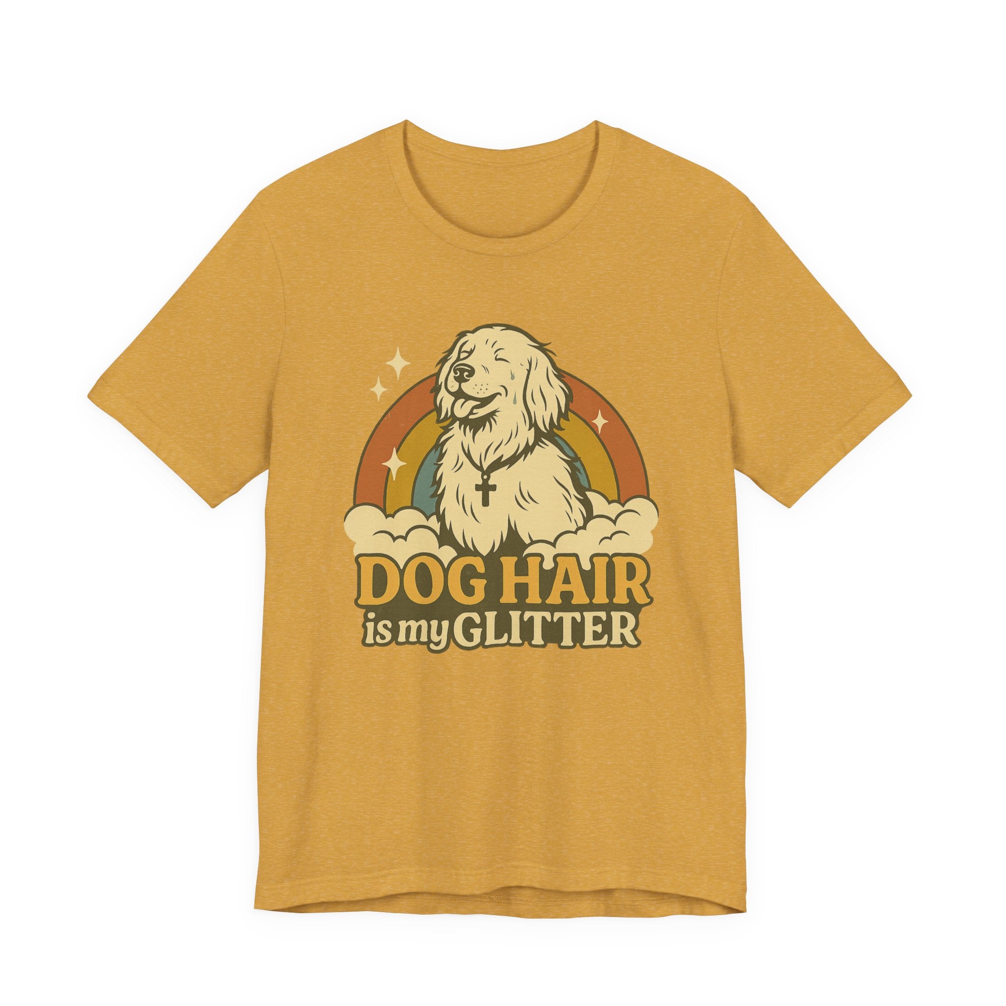 "Dog Hair Is My Glitter" – Retro Golden Vibes Edition