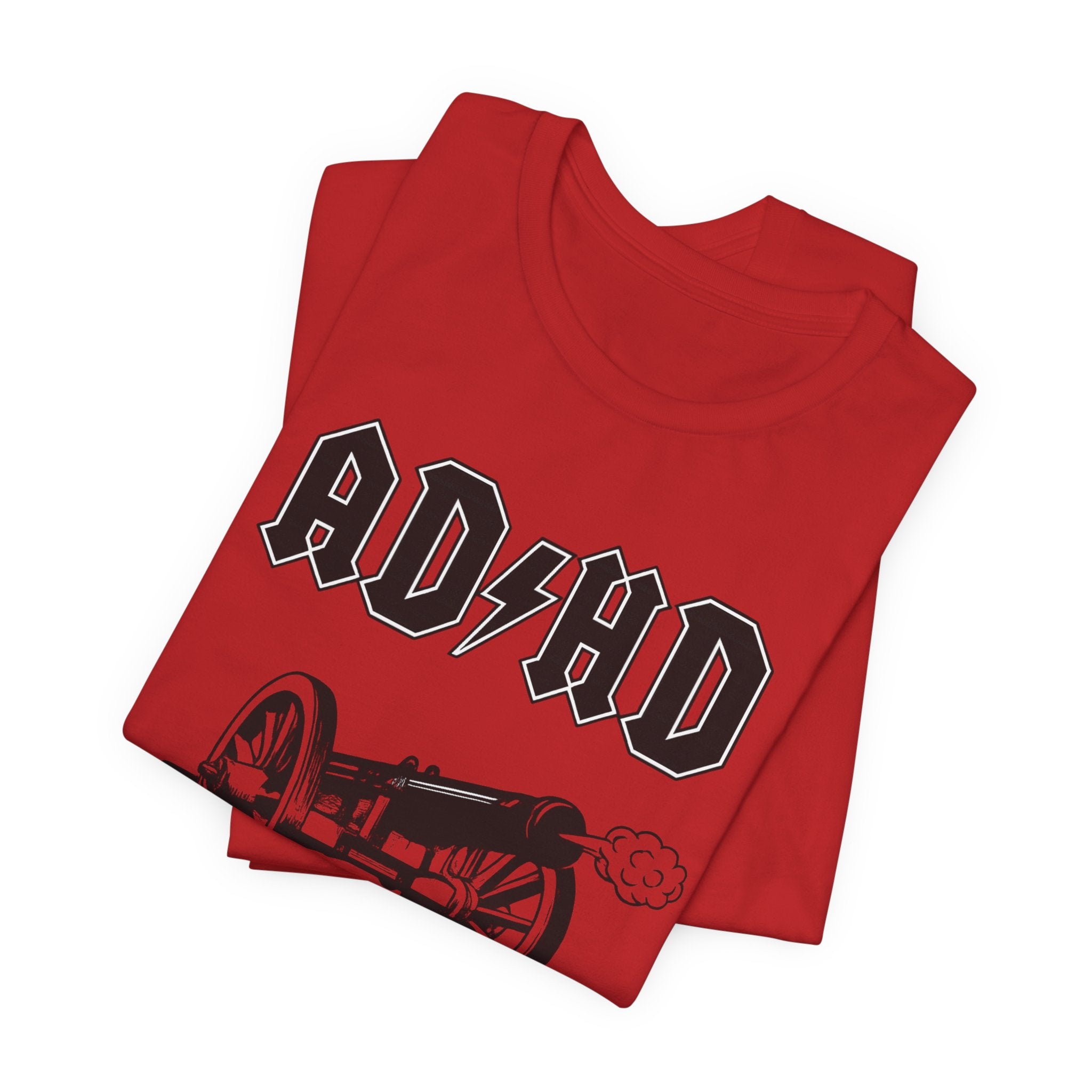 ADHD AC/DC Tee — "For Those About to Focus We Salute You" Graphic T-Shirt