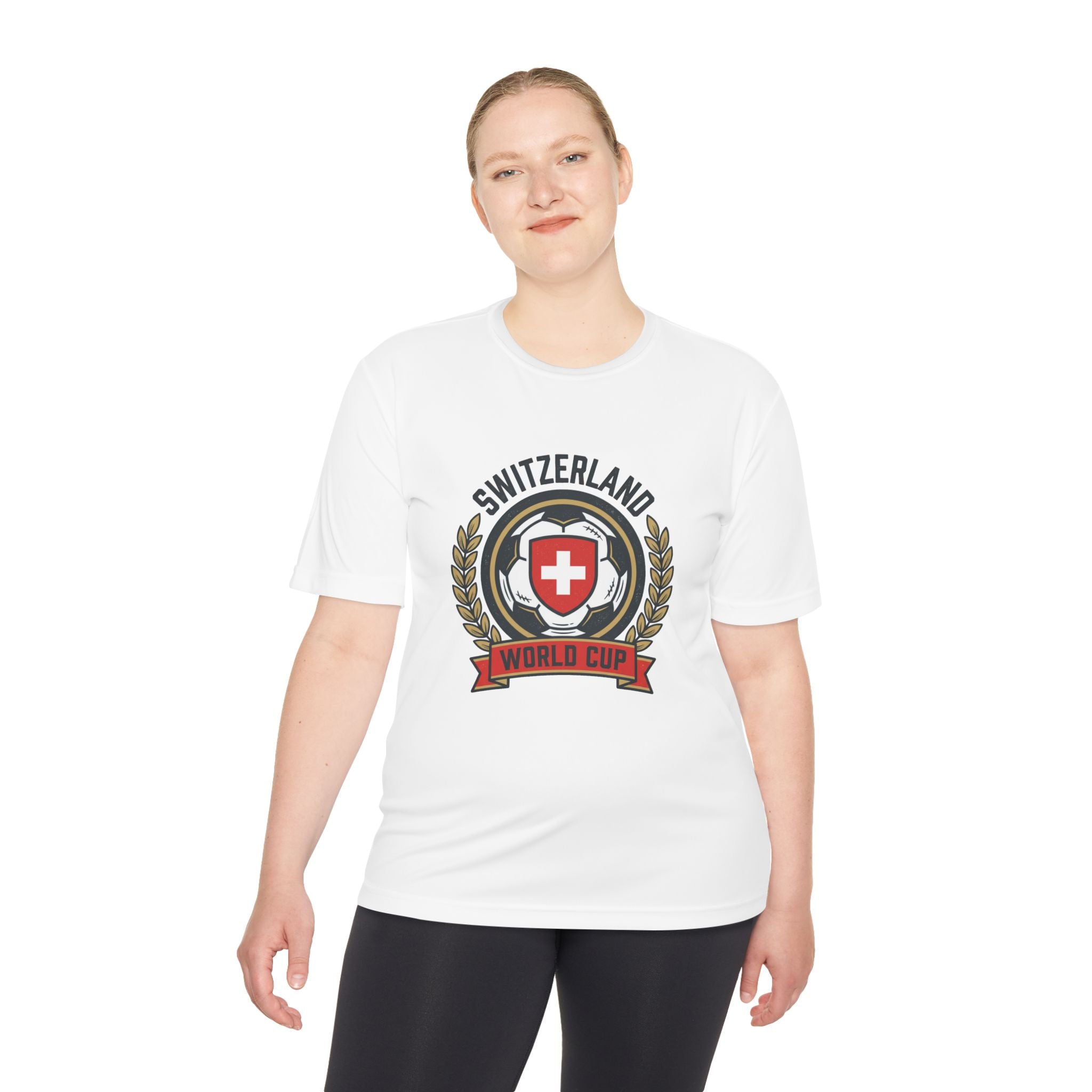 Switzerland World Cup Soccer Tee — Swiss Crest Football Fan Shirt