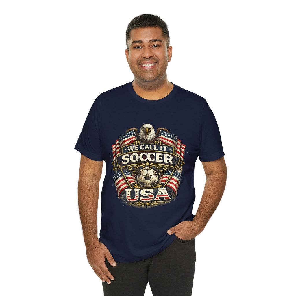 We Call It Soccer USA T-Shirt – Patriotic Eagle Soccer Tee