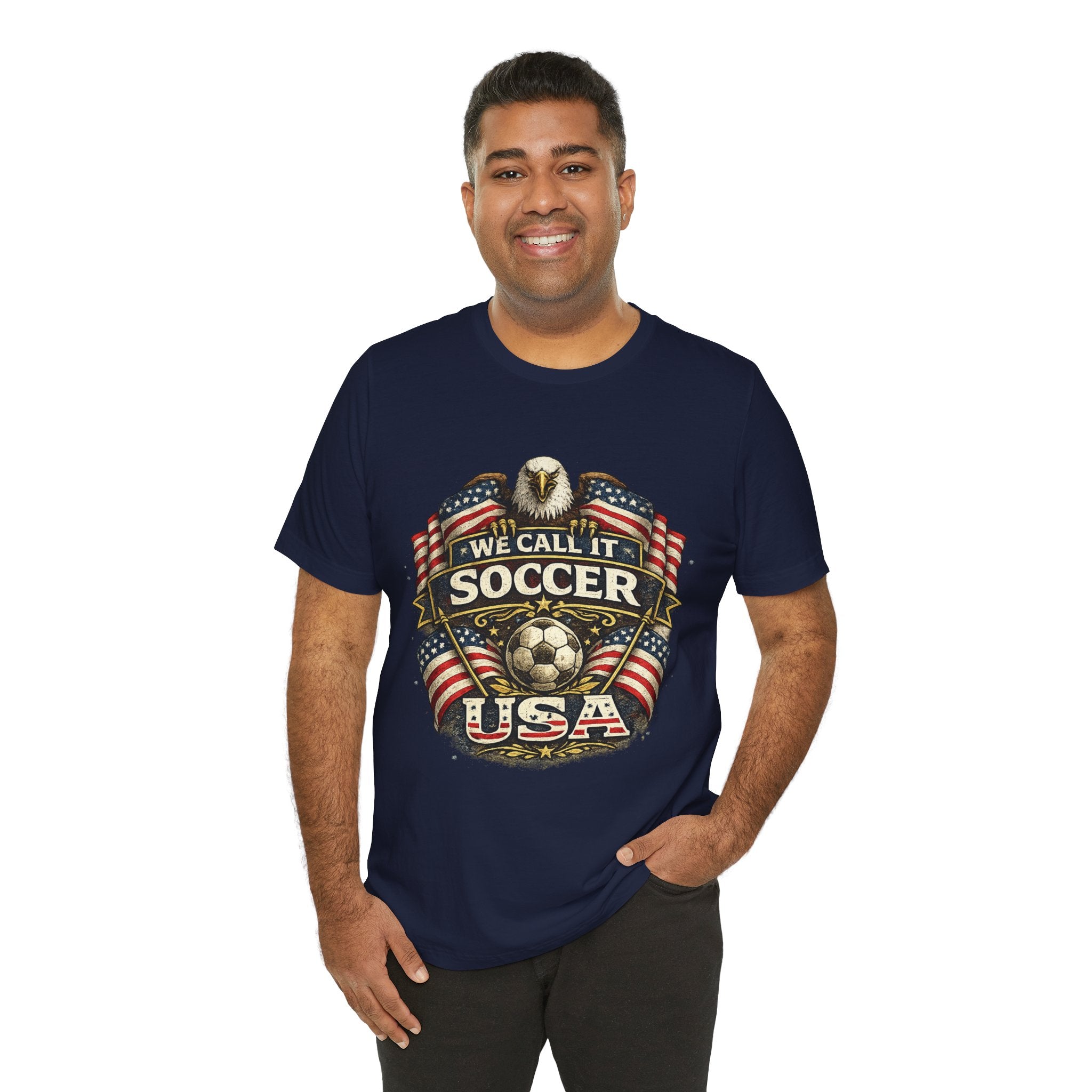 We Call It Soccer USA T-Shirt – Patriotic Eagle Soccer Tee