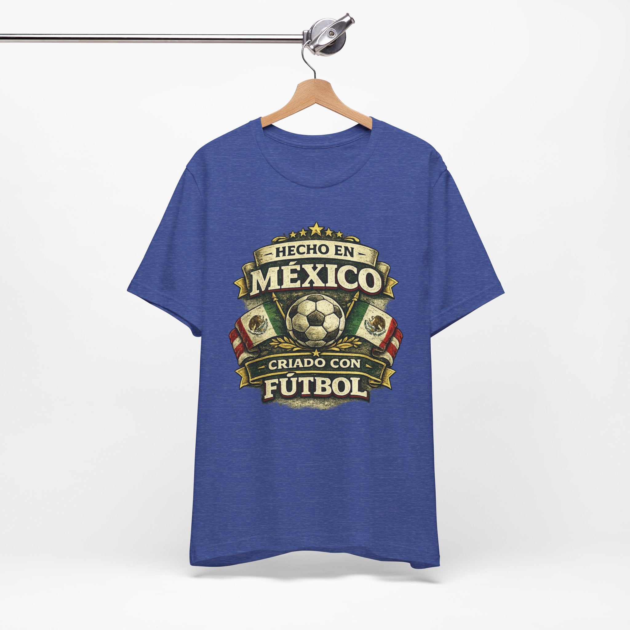 Mexico Soccer T‑Shirt — "Hecho en México, Criado con Fútbol" Vintage Football Tee