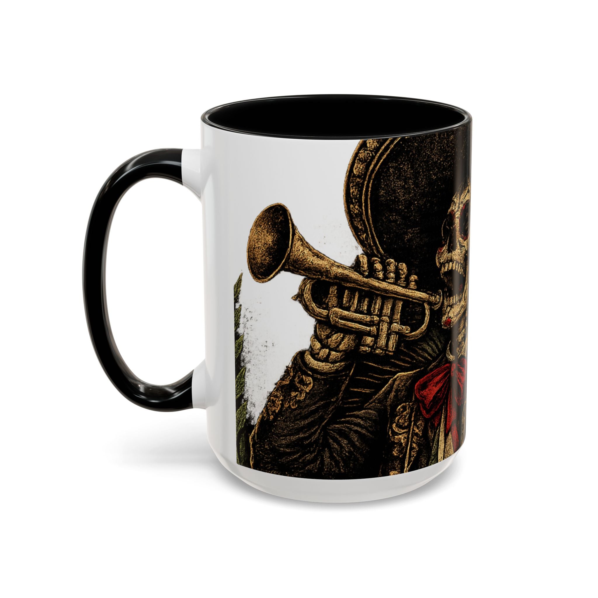 Day of the Dead Soccer Skull Accent Mug — 11/15oz