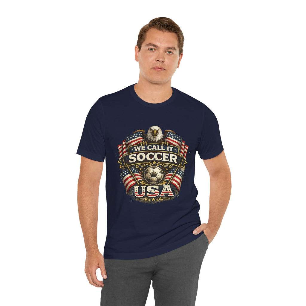 We Call It Soccer USA T-Shirt – Patriotic Eagle Soccer Tee