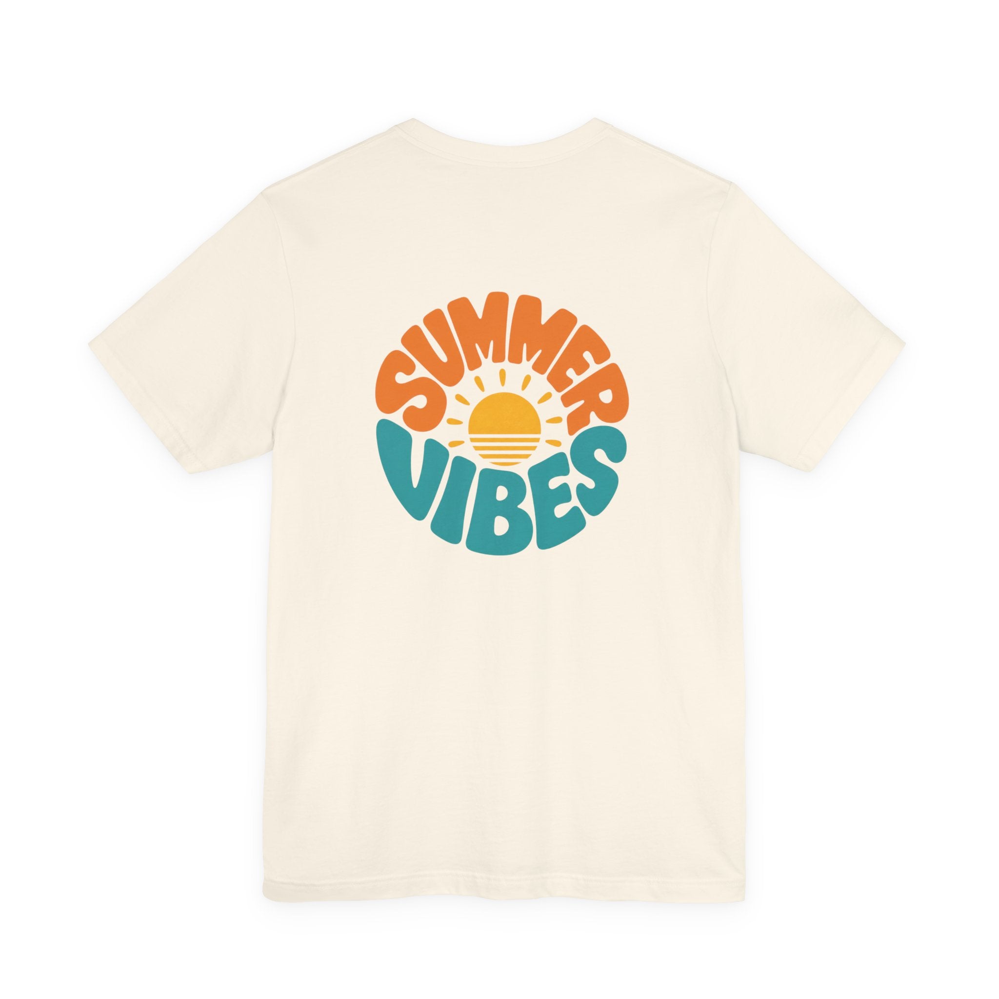 Summer Vibes Tee — Retro Sun Graphic Back Print
