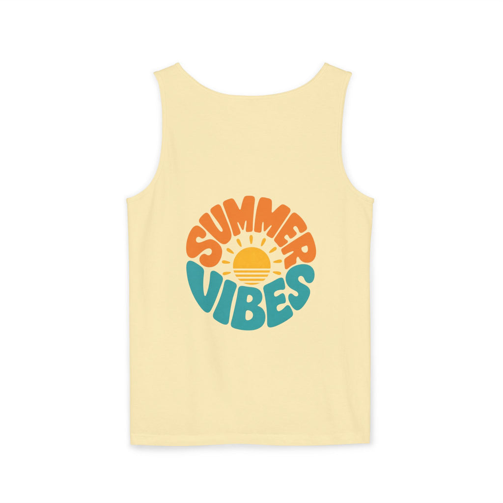 Summer Vibes Unisex Tank Top - Retro Sun Graphic