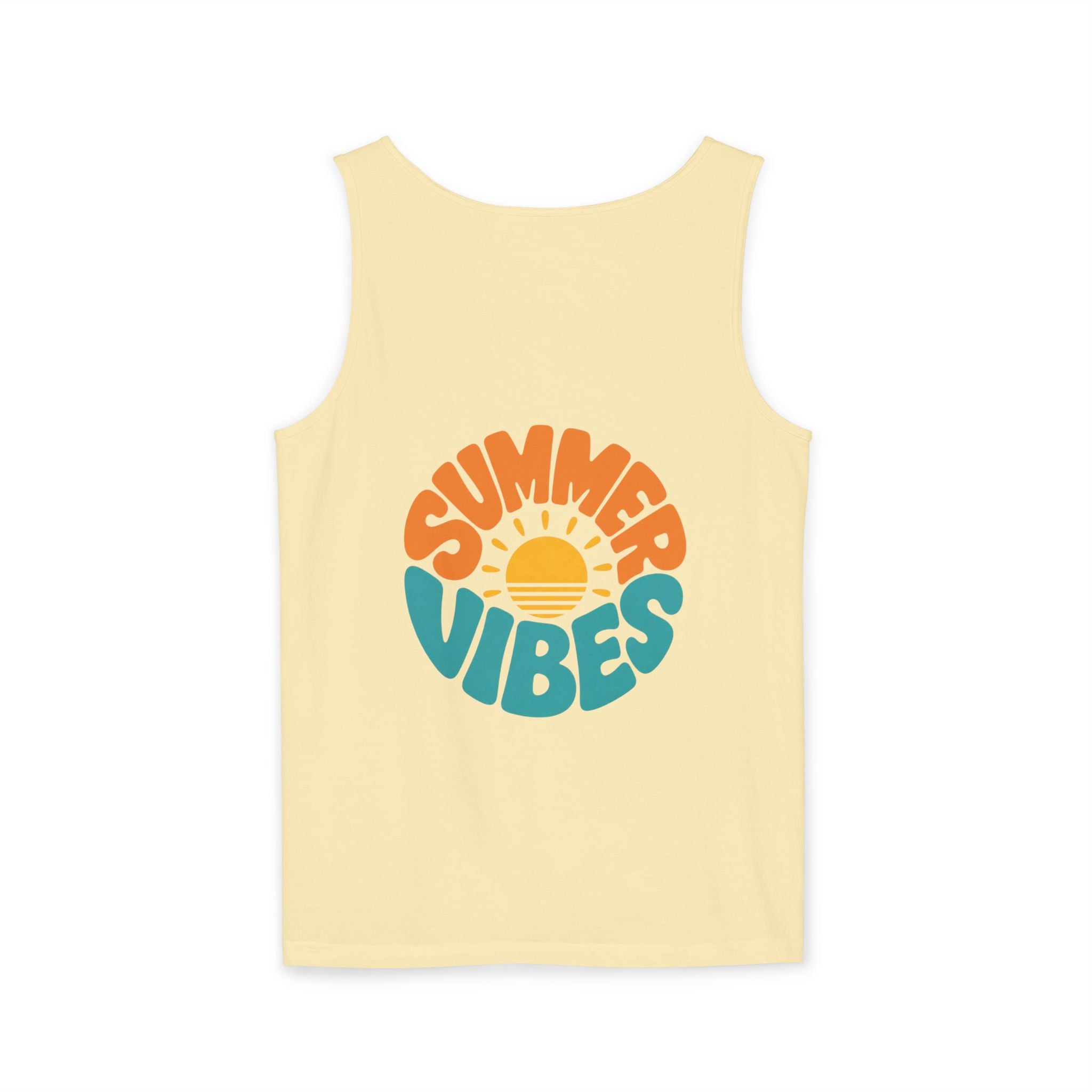 Summer Vibes Unisex Tank Top - Retro Sun Graphic